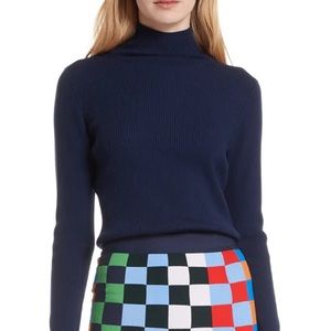 Tory Sport Ribbed Merino Wool Turtleneck Sweater